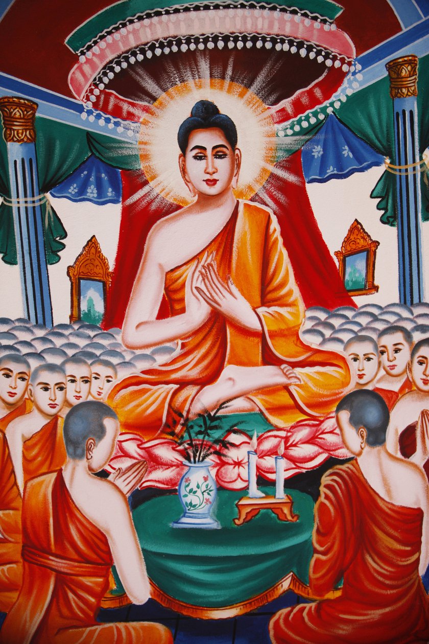 Buddhas liv Instruerer forsamlingens arahanter, Siem Reap, Cambodia af Unbekannt