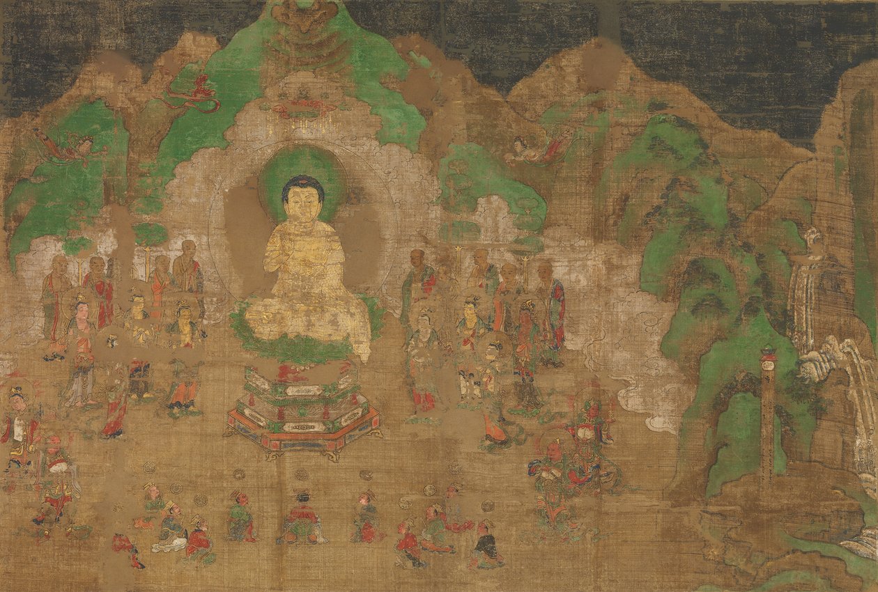 Buddhas liv: Kong Bimbisaras omvendelse, begyndelsen af det 15. århundrede. af Unbekannt