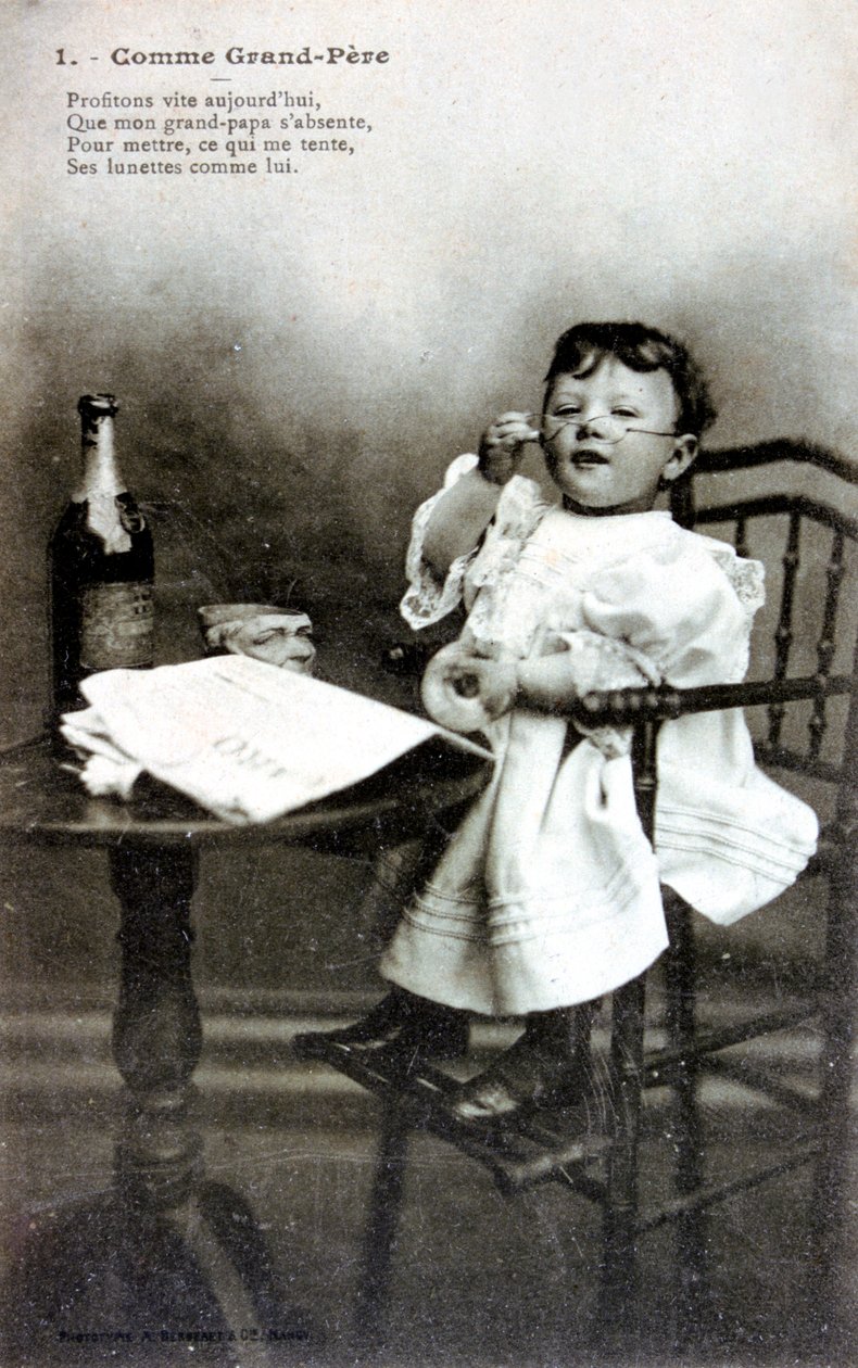 Ligesom bedstefar, fransk postkort, c1900 af Unbekannt