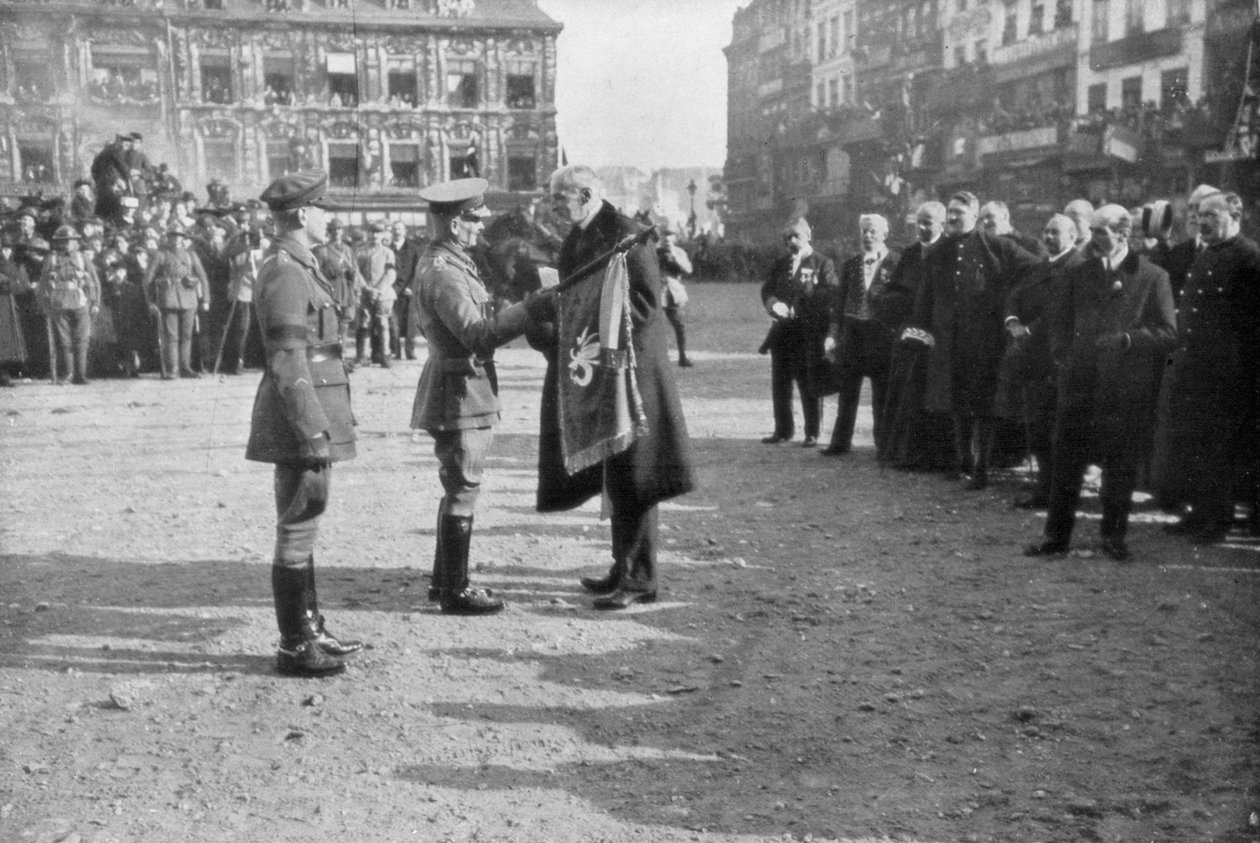 Lille bliver befriet af den britiske 5. armé, Frankrig, 17. oktober 1918 af Unbekannt