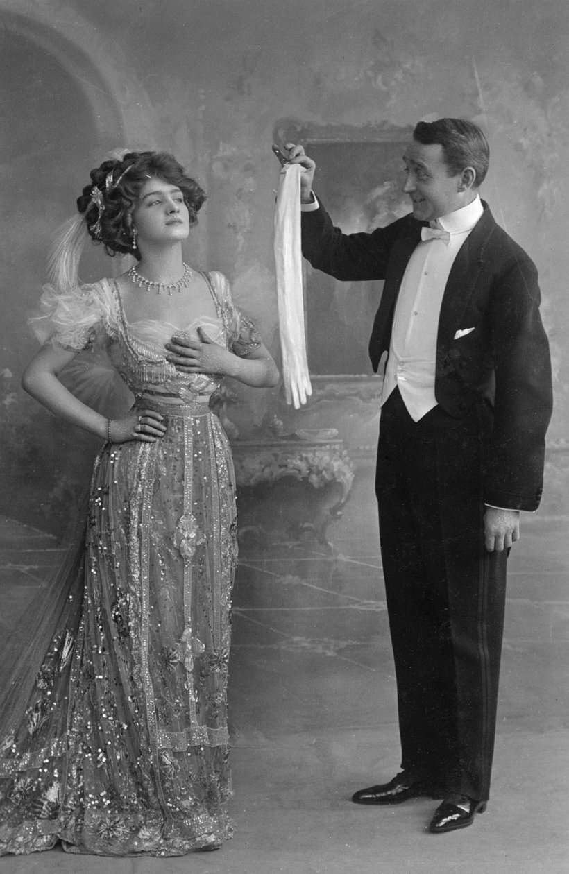 Lily Elsie og Joseph Coyne i The Merry Widow, c1907 af Unbekannt
