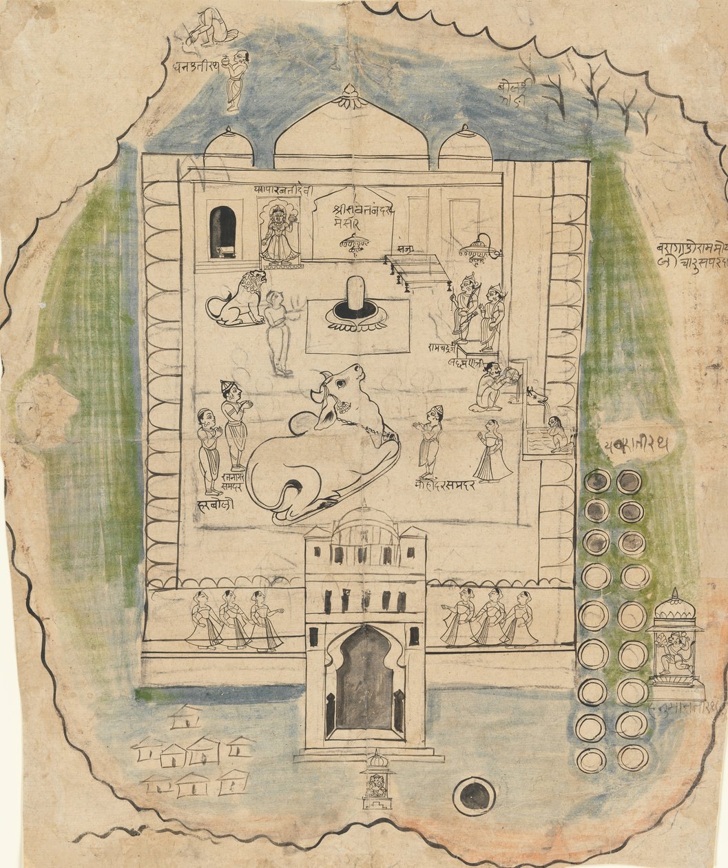 Linga Temple Compound, slutningen af det 19. århundrede. af Unbekannt