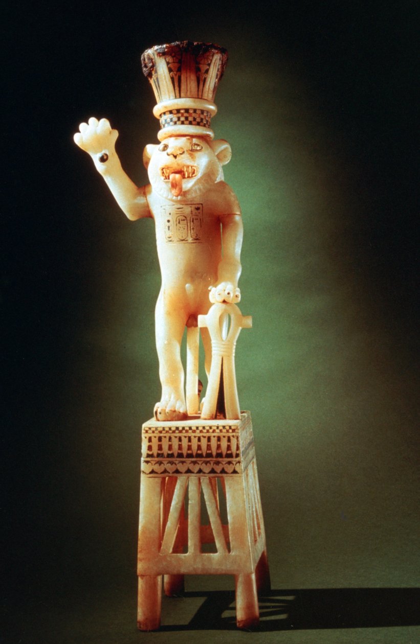 Løvefigur fra Tutankhamons grav, 1300-tallet f.Kr af Unbekannt