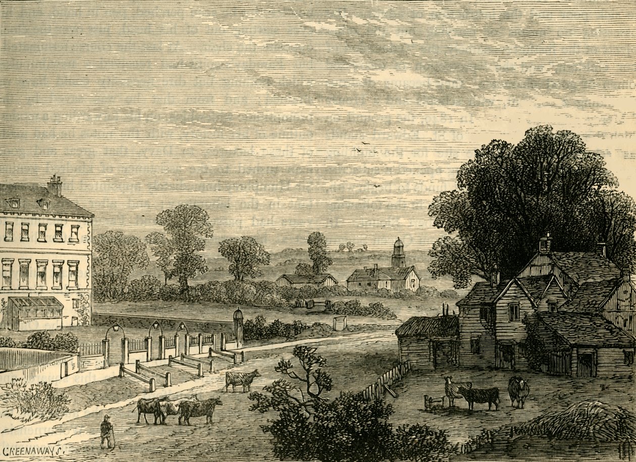Lisson Green i det attende århundrede, c1876. af Unbekannt