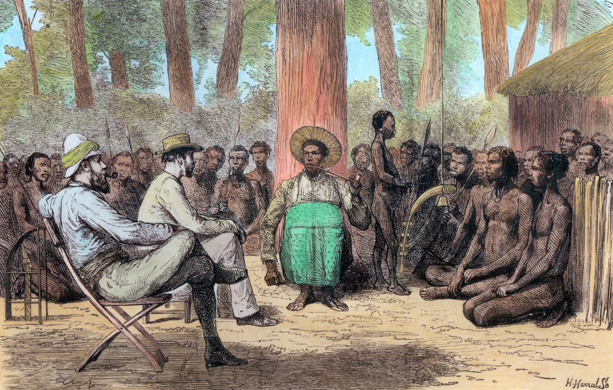 Løjtnant Verney Lovett Cameron reception af Katende, 1800-tallet af Unbekannt
