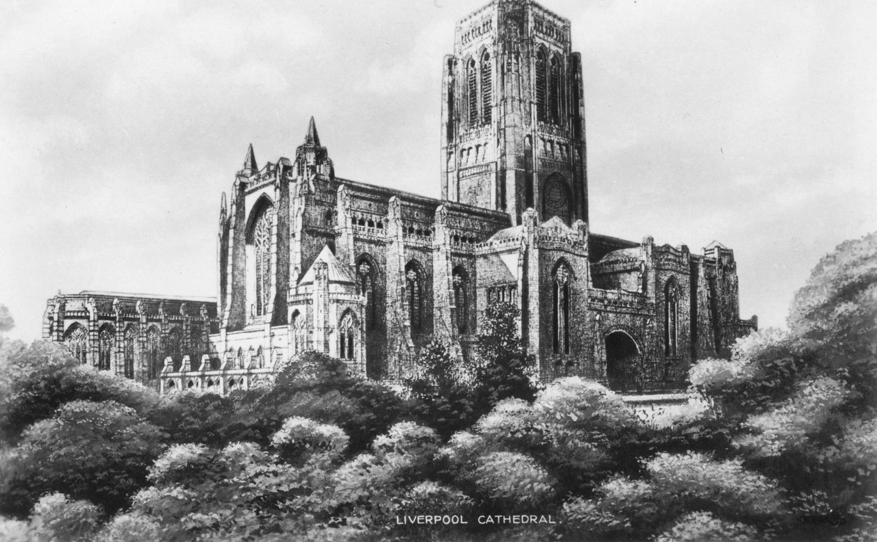 Liverpool Cathedral, Liverpool, Merseyside, begyndelsen af det 20. århundrede af Unbekannt