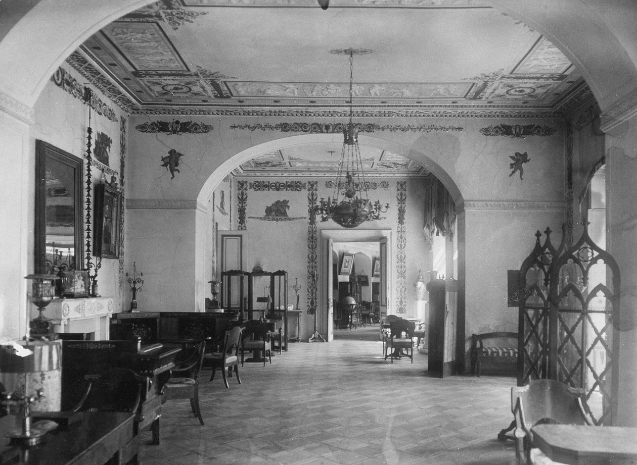 Stue i Maryino Manor House, begyndelsen af 1920