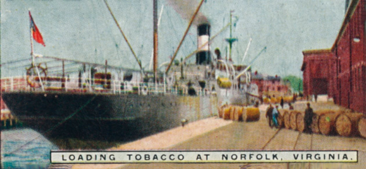 Lader tobak i Norfolk, Virginia, 1926 af Unbekannt