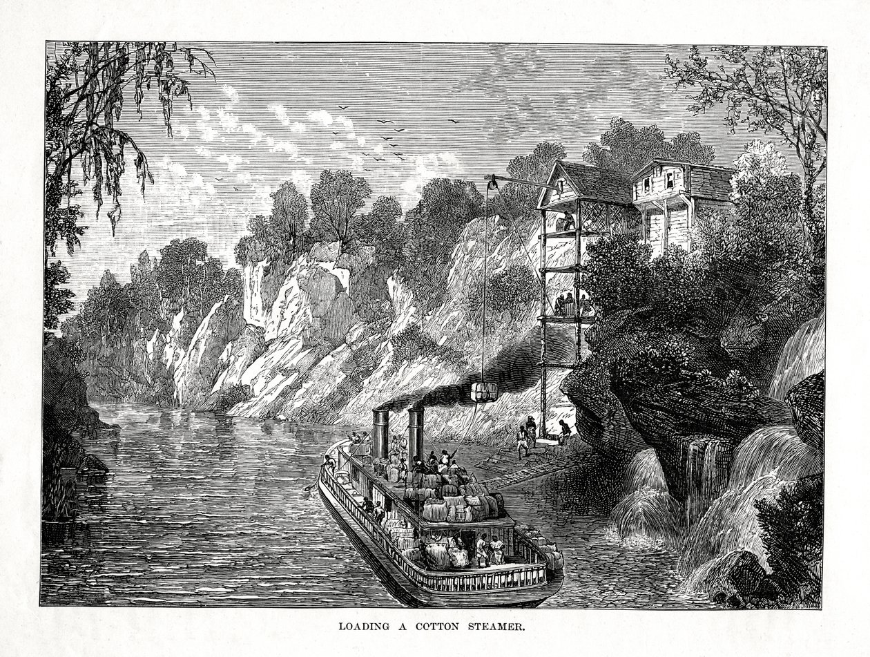 Indlæsning af en bomuldsdamper, 1877 af Unbekannt