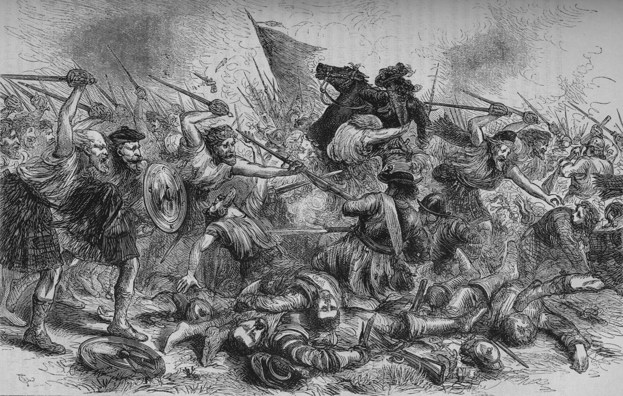 Lochiels Charge ved Killycrankie, 27. juli 1689, c1880 af Unbekannt