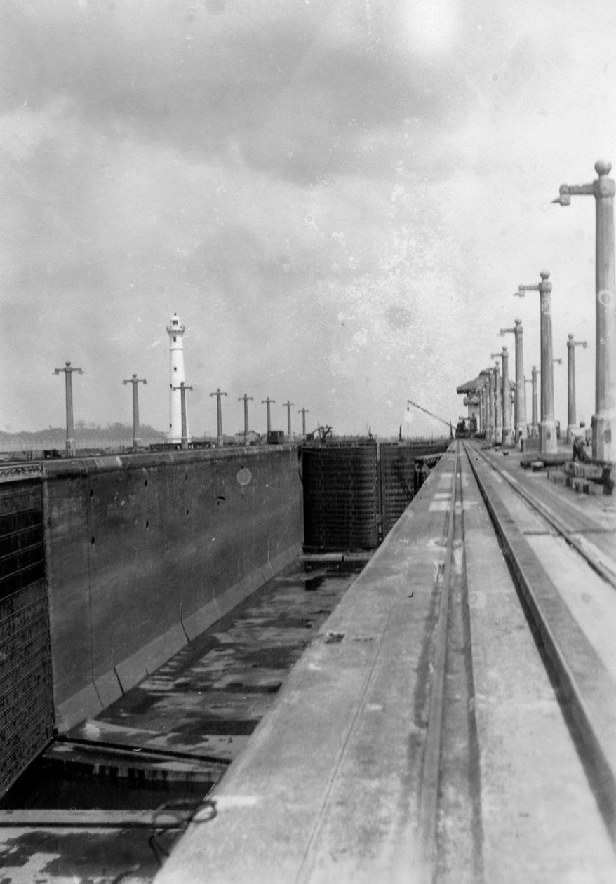 Sluse på Panamakanalen, 1931 af Unbekannt