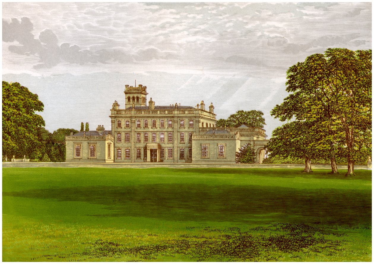 Locko Park, Derbyshire, hjemsted for familien Drury-Lowe, c1880 af Unbekannt