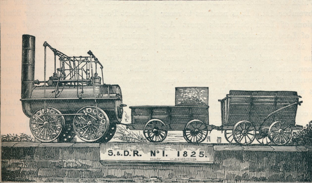 Locomotion nr. 1, bygget til Stockton & Darlington Railway, 1825 1906 af Unbekannt