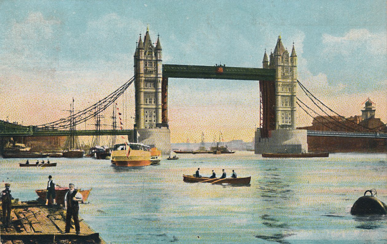 London - Tower Bridge, 1908. af Unbekannt