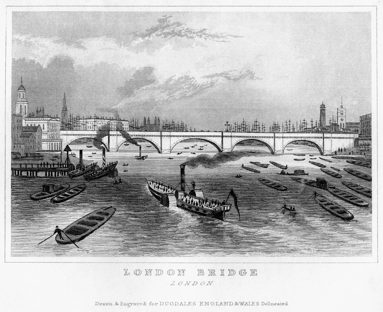 London Bridge, 1800-tallet af Unbekannt