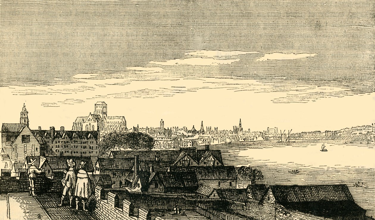 London, fra toppen af Arundel House, c1600-tallet, 1881. af Unbekannt