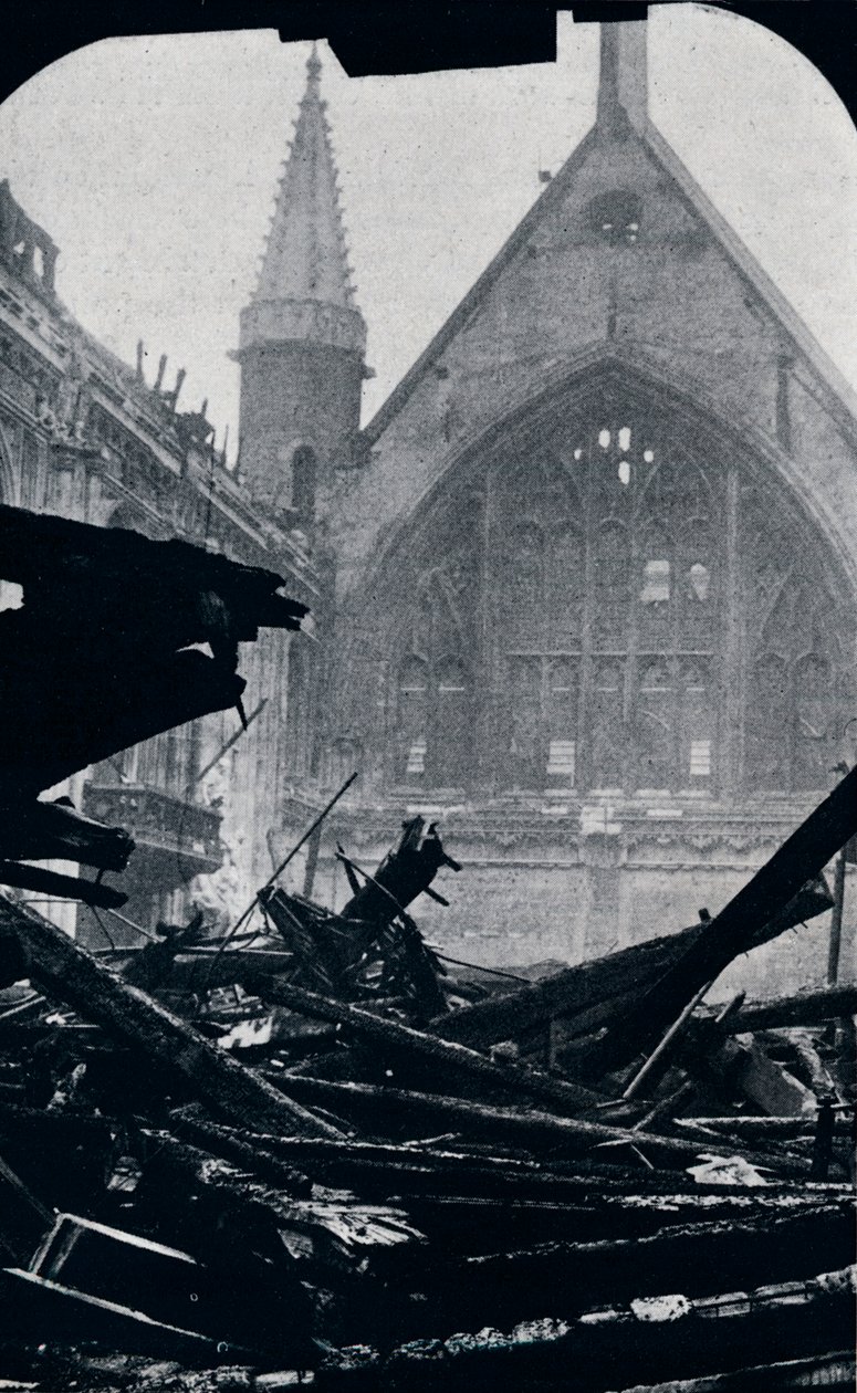 Londons Guildhall efter branden den 29. december 1940 af Unbekannt