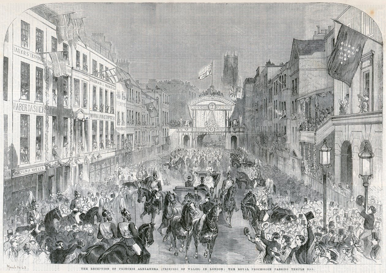 Londons velkomst til prinsesse Alexandra, 1863 af Unbekannt