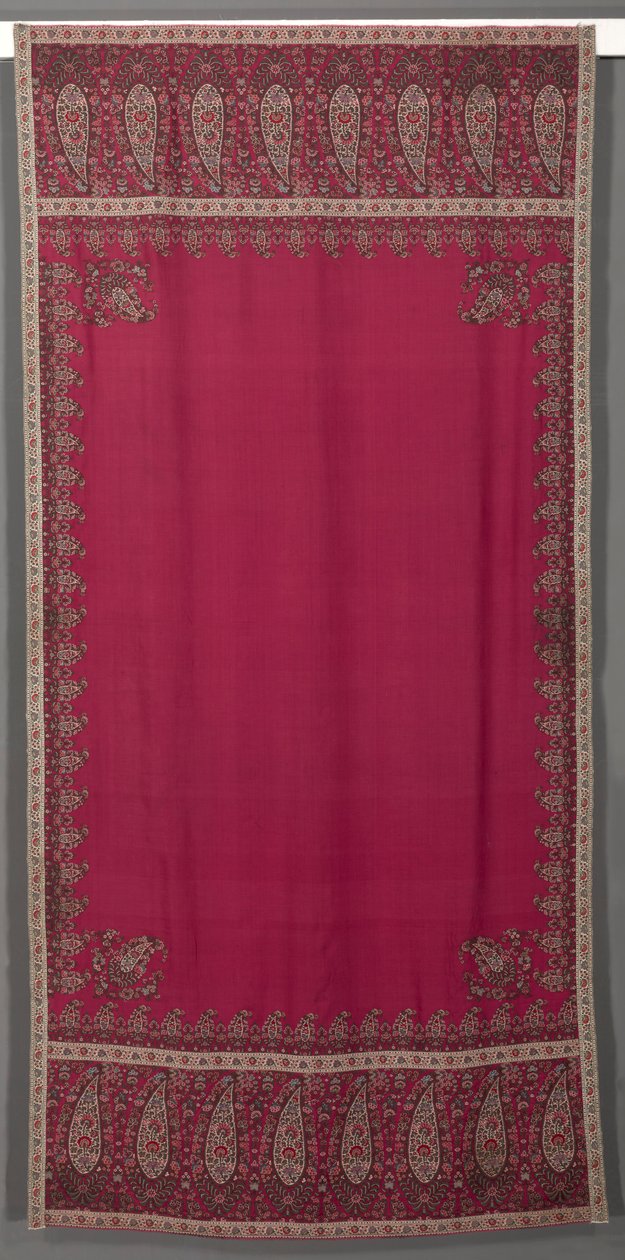 Langt sjal, ca. 1825. af Unbekannt