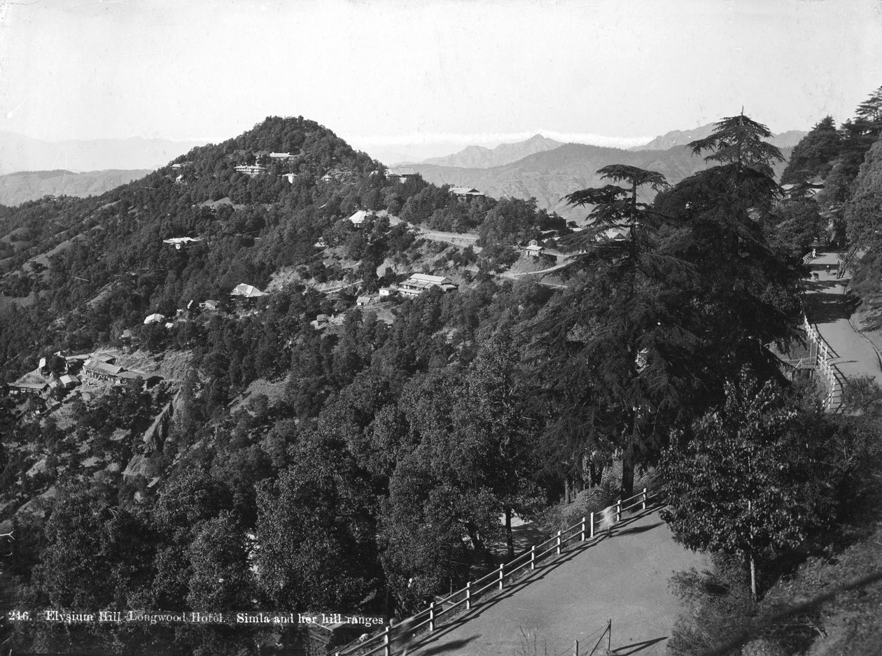 Longwood Hotel, Elysium Hill, Shimla Hill Range, Indien, begyndelsen af det 20. århundrede af Unbekannt