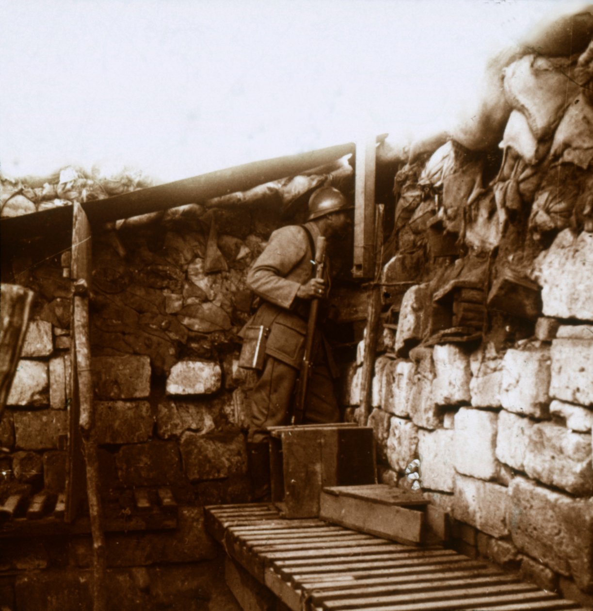 Look-out, Champagne, Frankrig, c1914-c1918 af Unbekannt