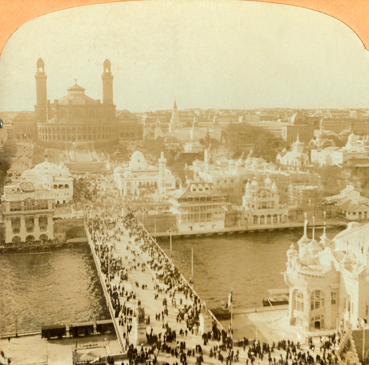 Ser mod nord fra Eiffeltårnet, Paris Exposition, 1902. af Unbekannt