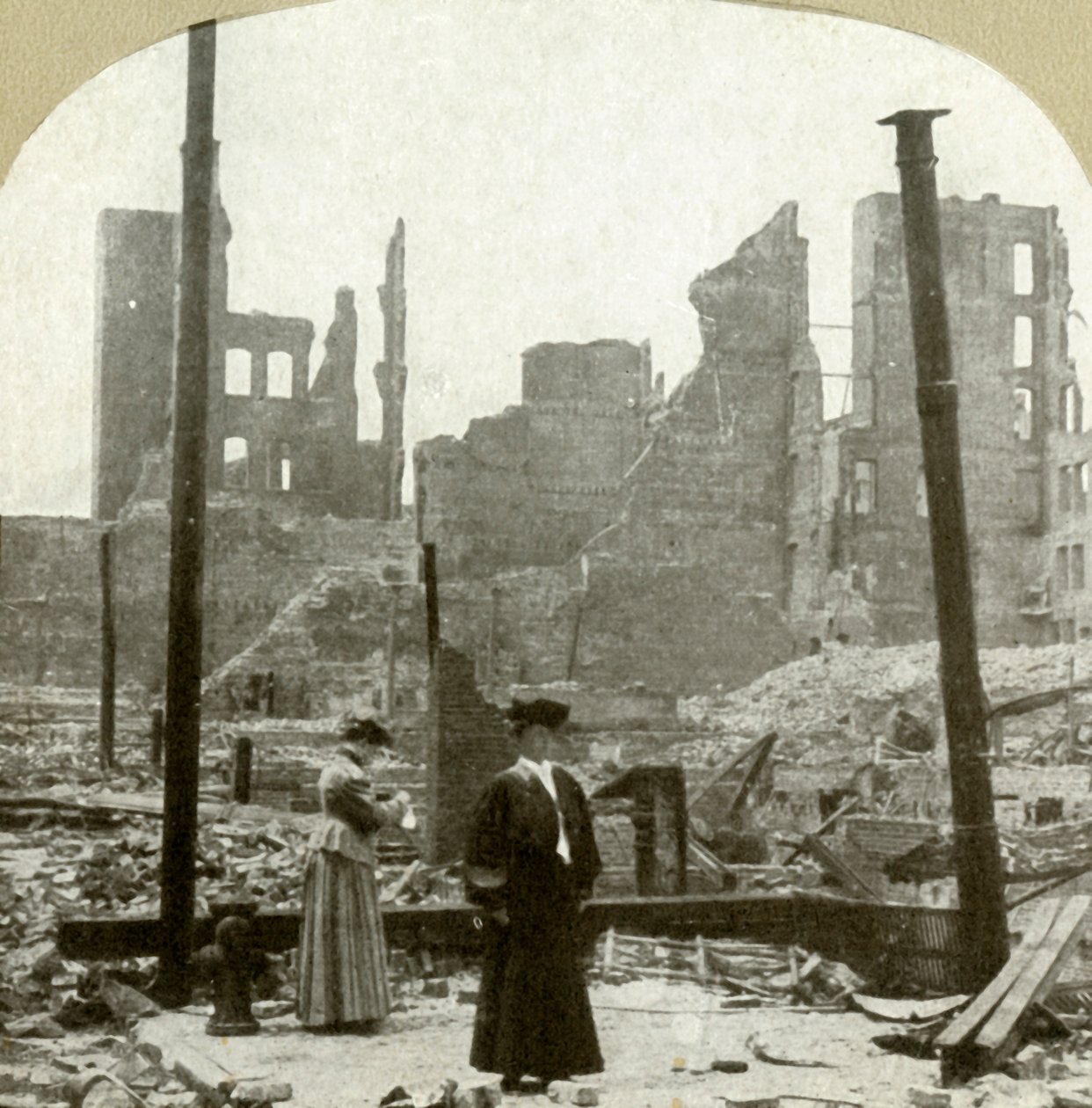 Ser mod nordøst fra hjørnet Ellis og Powell Sts, 1906. af Unbekannt