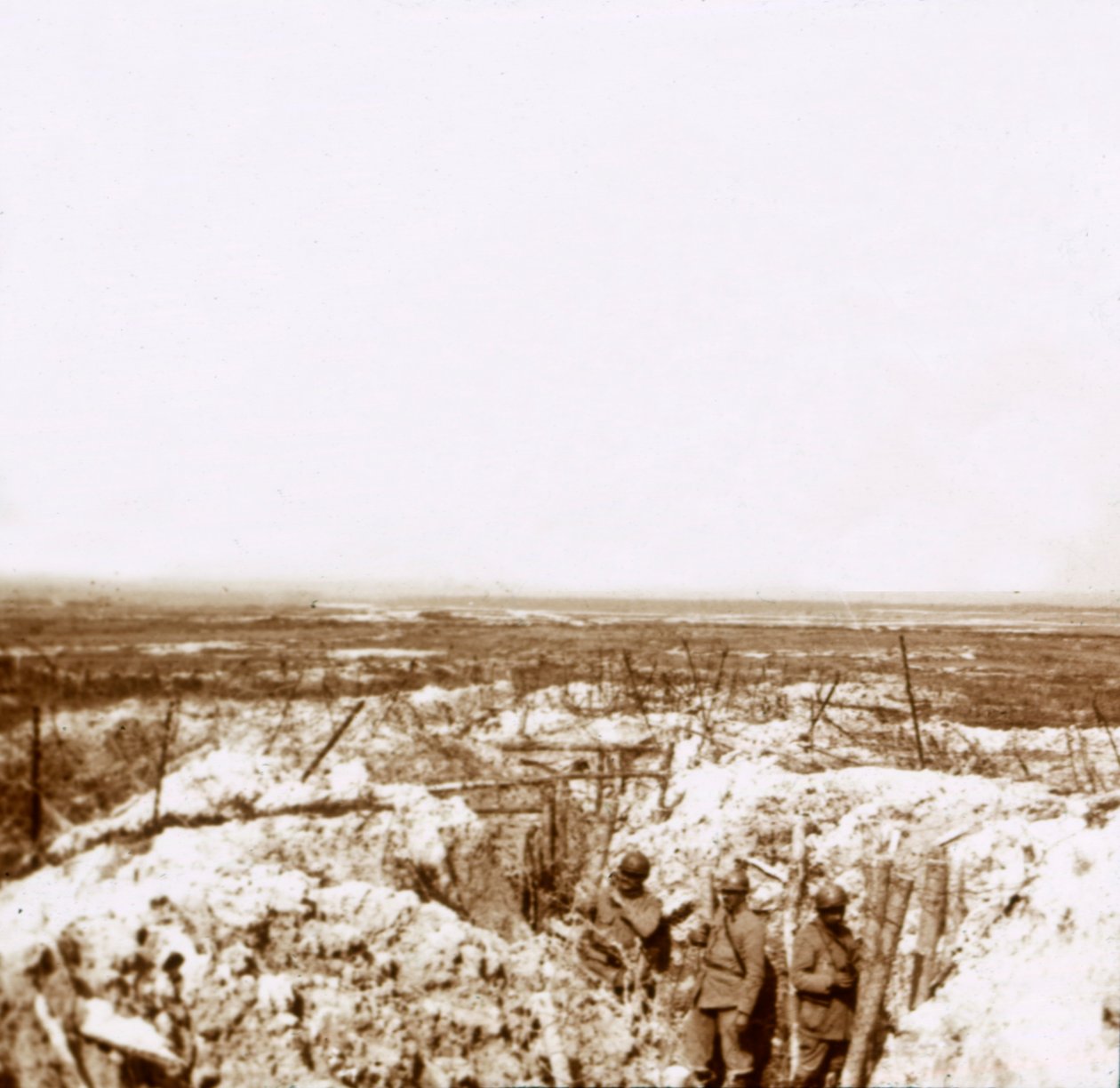 Ser mod den tyske frontlinje, c1914-c1918 af Unbekannt