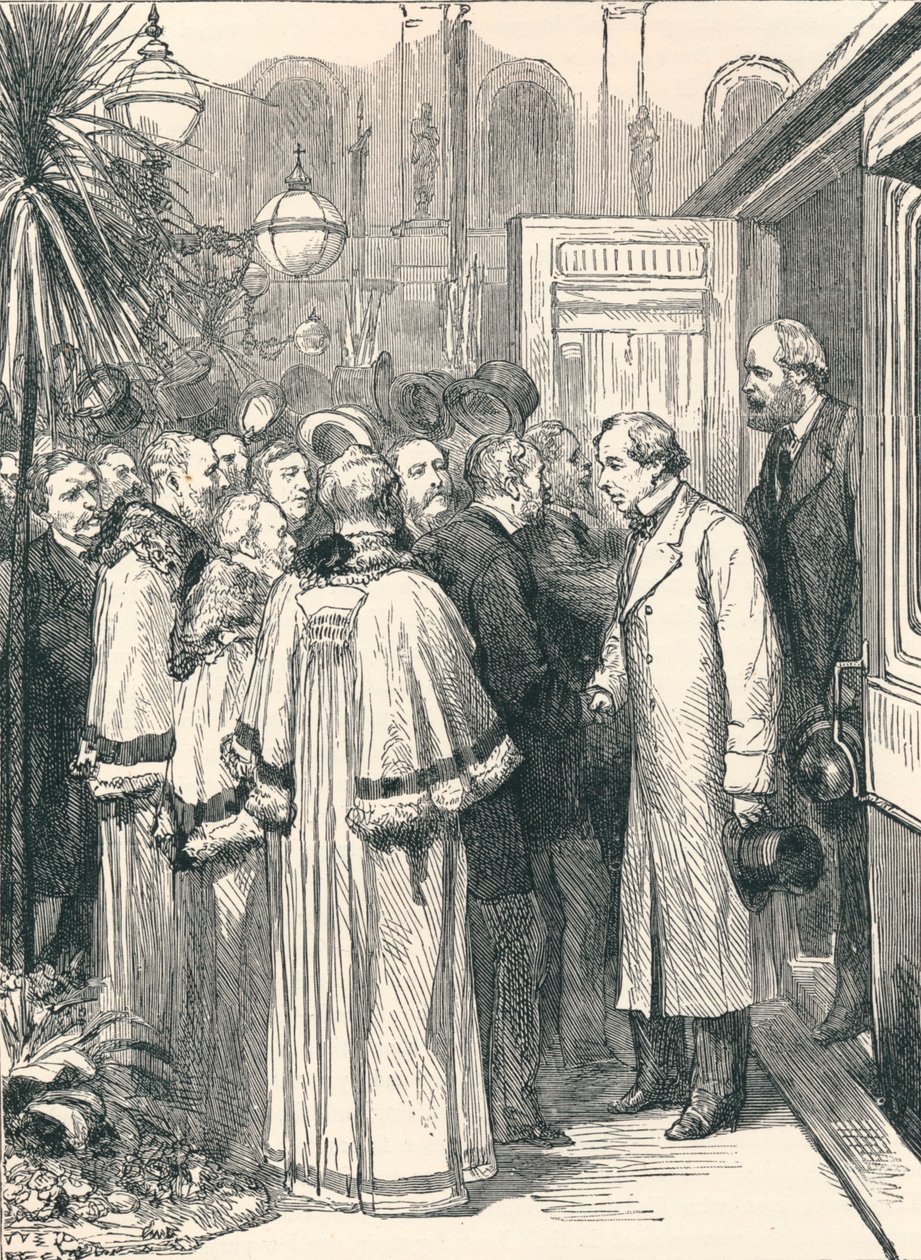 Lord Beaconsfield og Lord Salisbury ved Charing Cross Railway Station, 1896 af Unbekannt