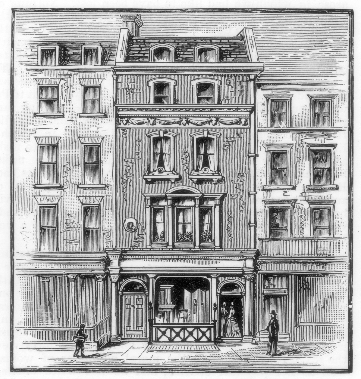 Lord Byrons fødested, Holles Street, Cavendish Square, London, 1888 af Unbekannt