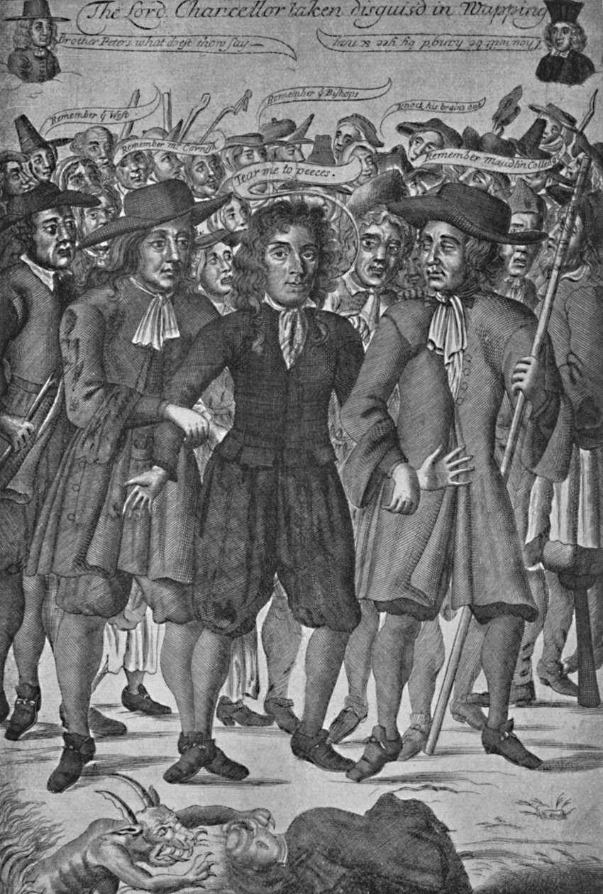Lord Chancellor Jeffreys taget i Wapping, 1688, 1903 af Unbekannt