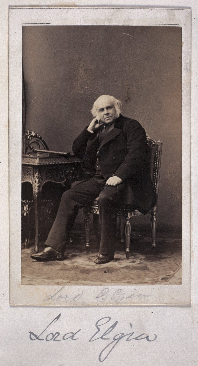 Lord Elgin, britisk diplomat, c 1860 af Unbekannt