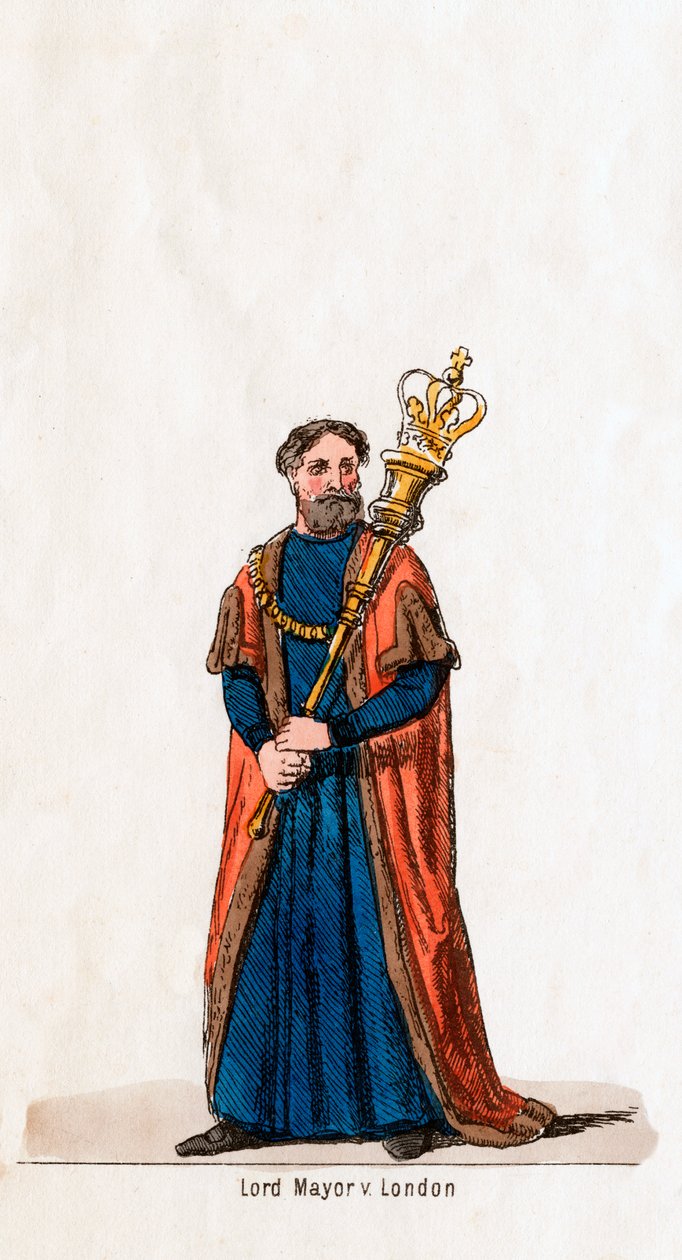 Lord Mayor of London, kostumedesign til Shakespeares skuespil, Henry VIII, 1800-tallet af Unbekannt