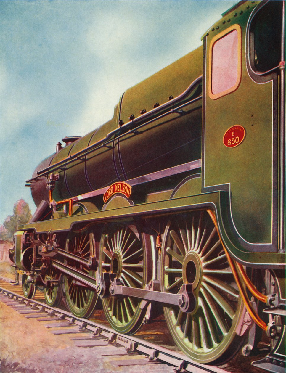 Lord Nelson, et af de mest kraftfulde lokomotiver ejet af Southern Railway, 1935-36. af Unbekannt