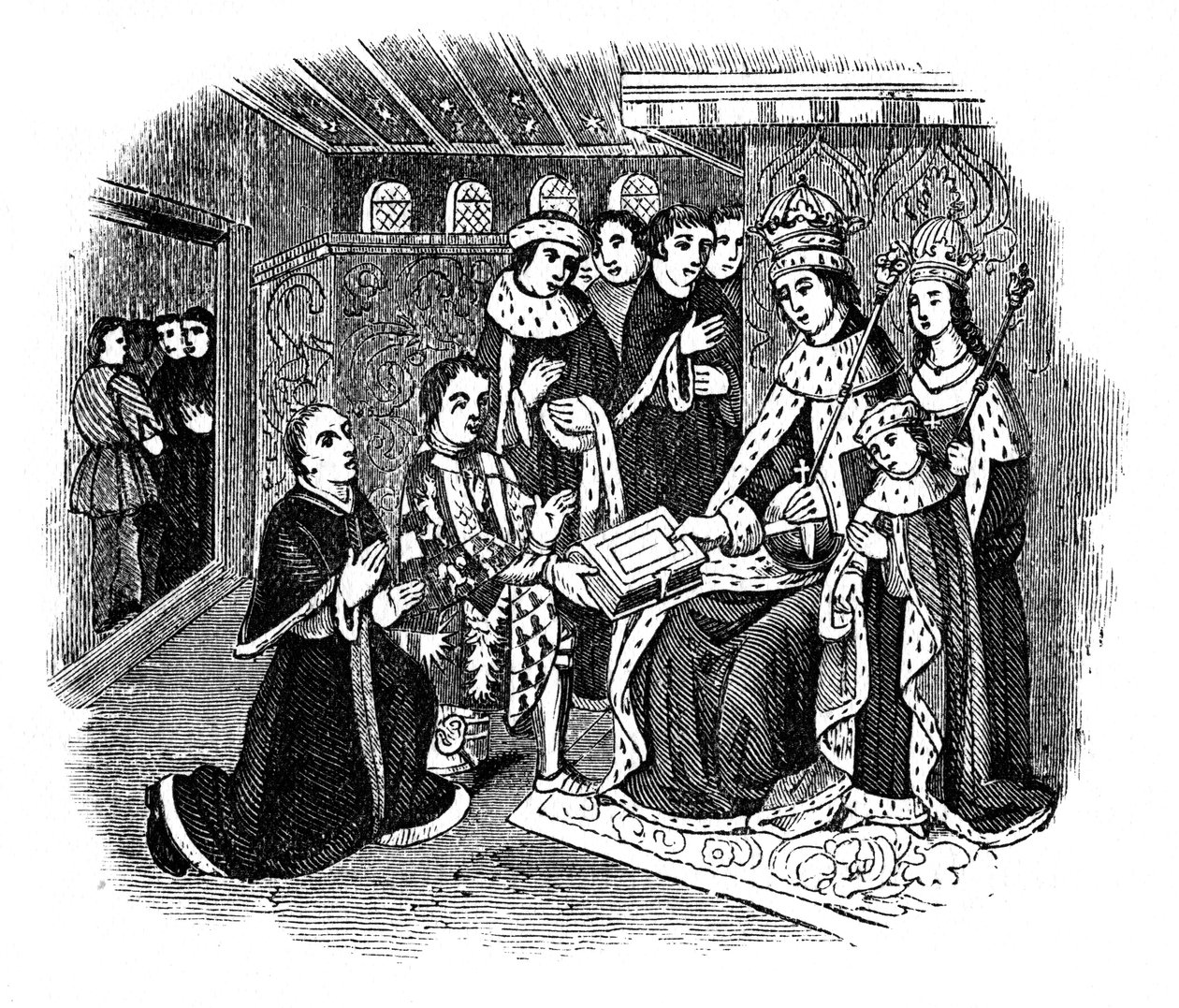 Lord Rivers og Caxton før Edward IV, 15. århundrede, 1910 af Unbekannt