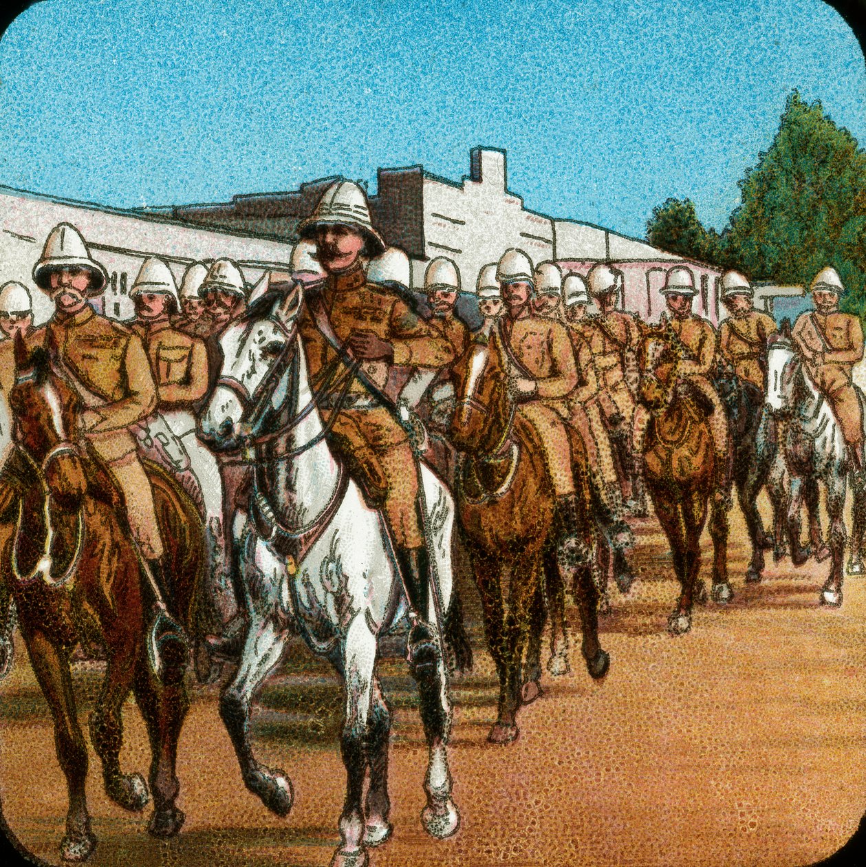 Lord Roberts går ind i Pretoria, Boer War, Sydafrika, 1900 1925 af Unbekannt