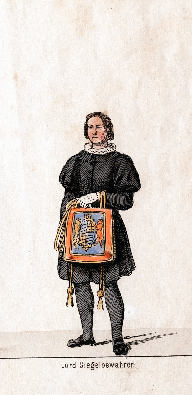 Lord Seal keeper, kostumedesign til Shakespeares skuespil, Henry VIII, 1800-tallet af Unbekannt
