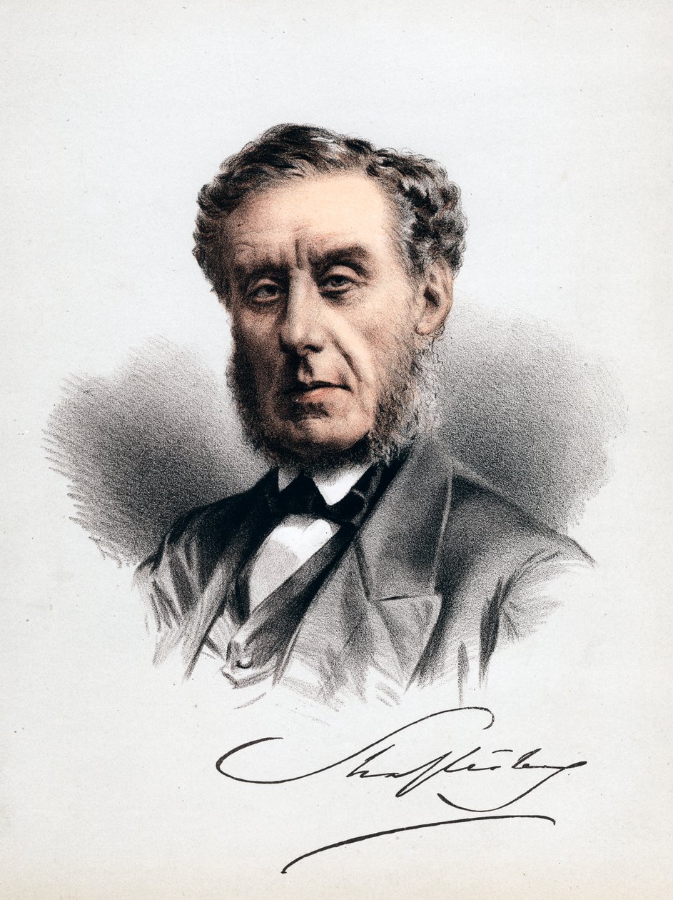 Lord Shaftesbury, engelsk statsmand, moralfilosof, filantrop og fabriksreformator, c1880 af Unbekannt