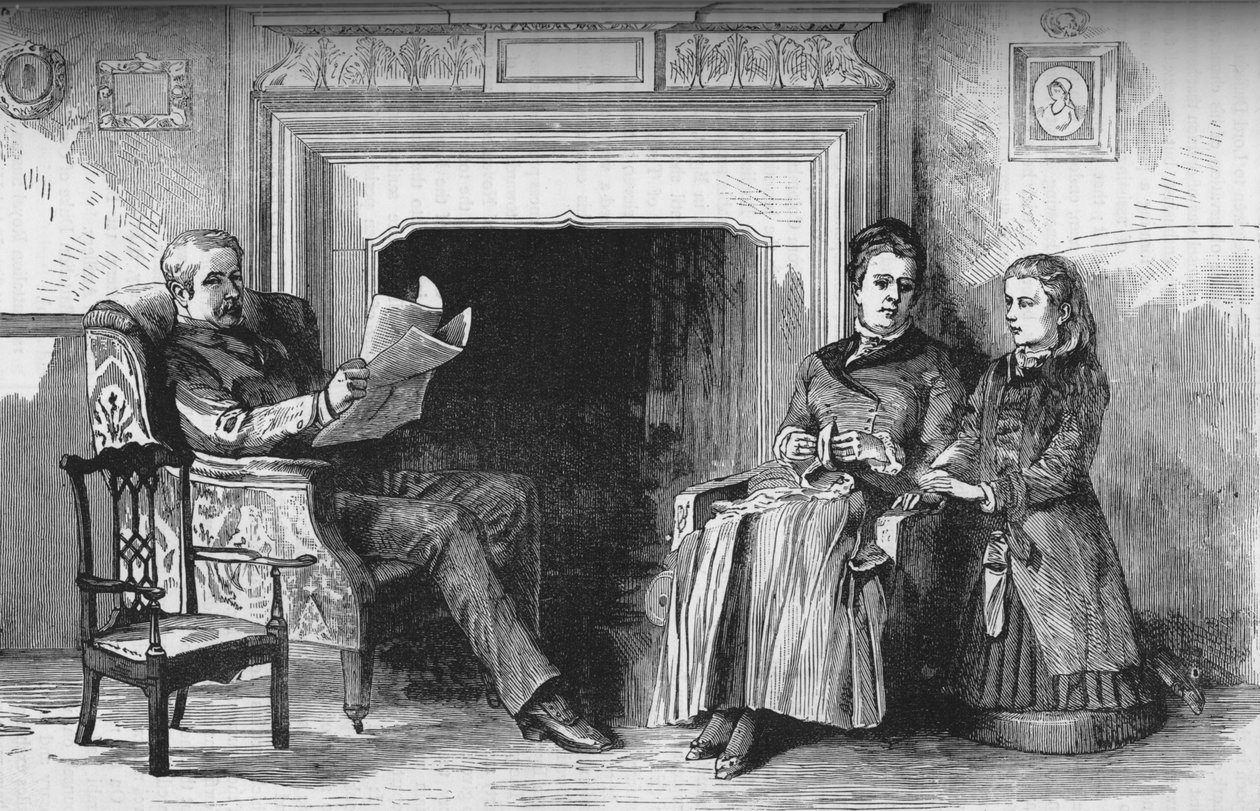 Lord og Lady Wolseley og deres datter, c1882-85 af Unbekannt