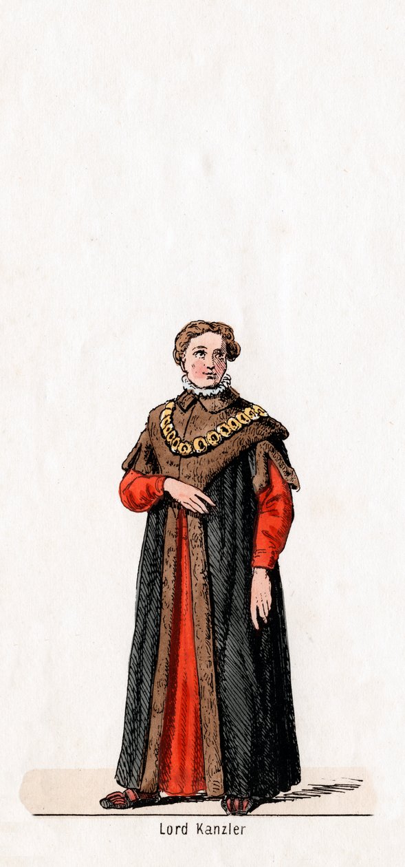 Lord Chancellor, kostumedesign til Shakespeares skuespil, Henry VIII, 1800-tallet af Unbekannt