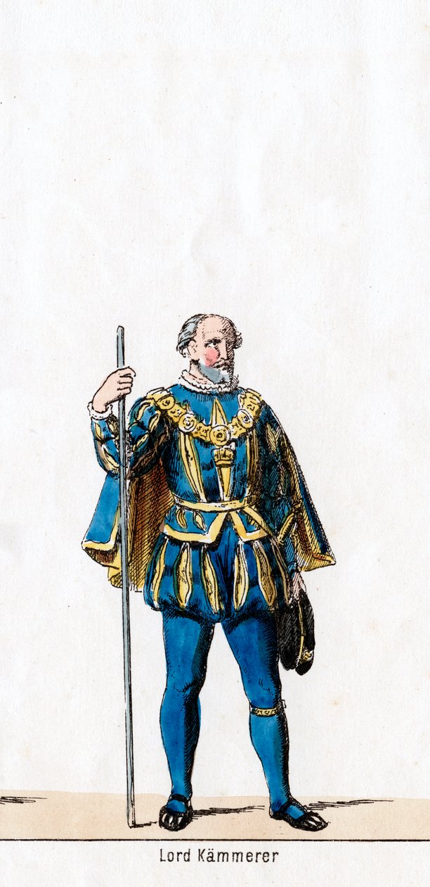 Lord Treasurer, kostumedesign til Shakespeares skuespil, Henry VIII, 1800-tallet af Unbekannt