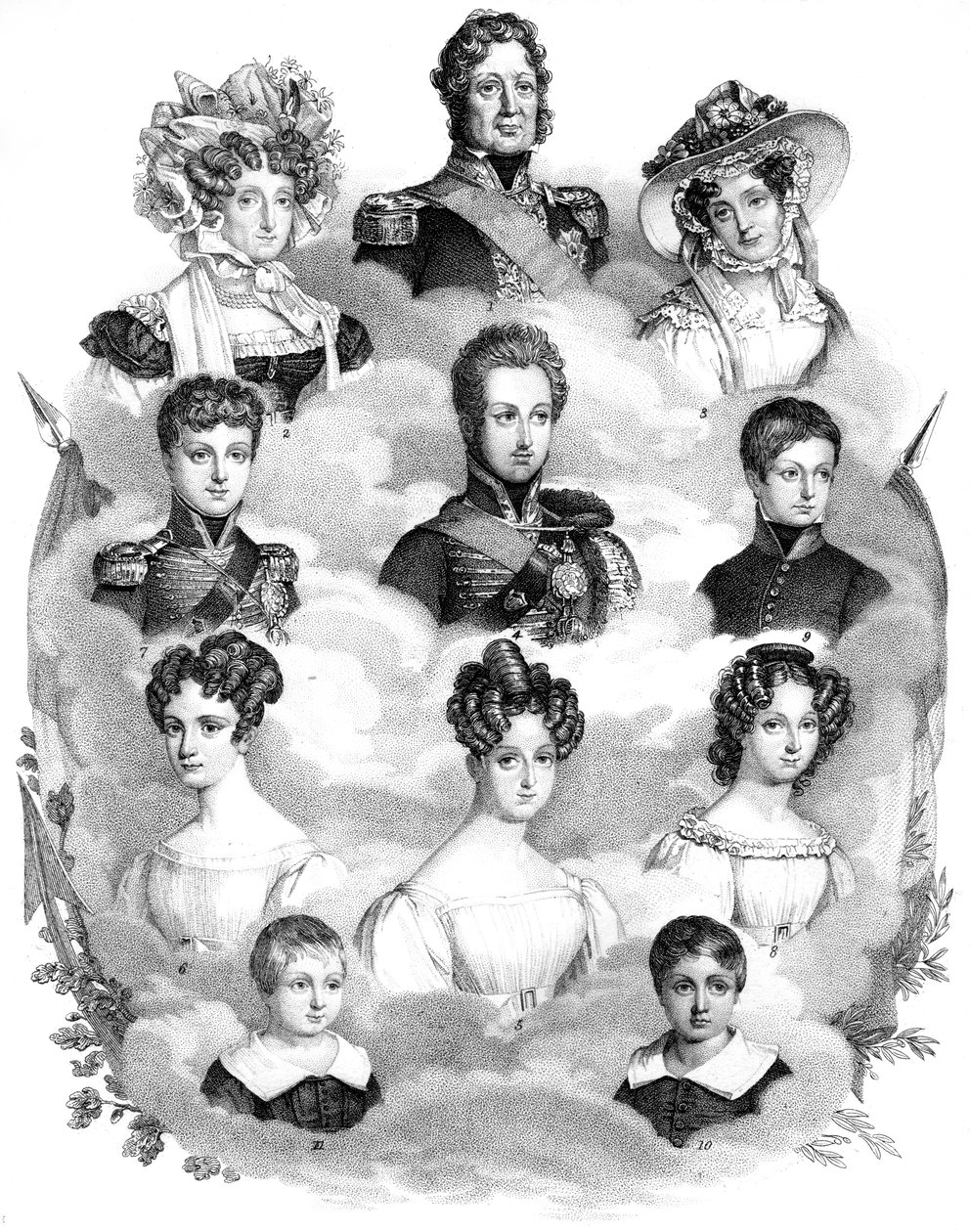 Louis-Philippe, konge af Frankrig, og hans familie, 1800-tallet af Unbekannt