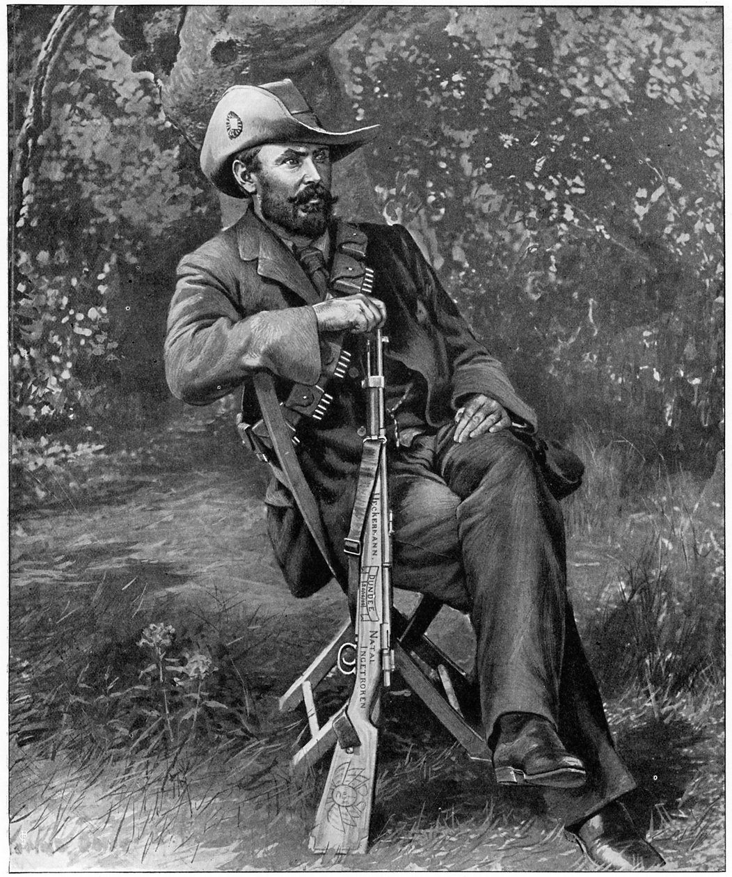 Louis Botha, Afrikanersoldat og statsmand, ca. 1900. af Unbekannt