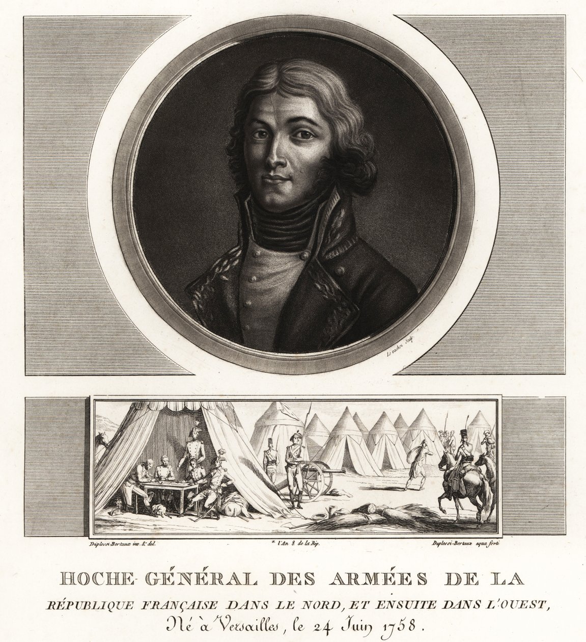 Louis Lazare Hoche, revolutionær general for den franske republiks hære, døde i Wetzlar i 1797 af Unbekannt