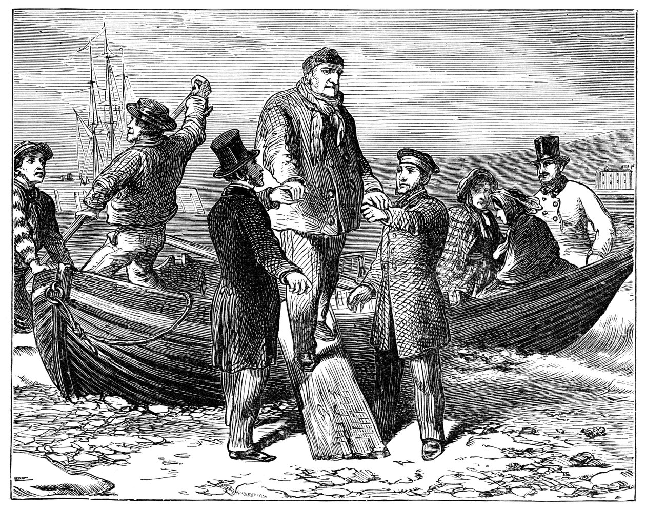 Louis Philippe ankommer til Newhaven, 1848, 1900 af Unbekannt