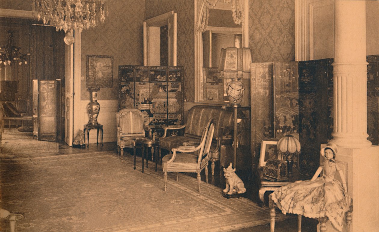 Louis XVI værelse på den cubanske ambassade i Bruxelles, Belgien, 1927. af Unbekannt