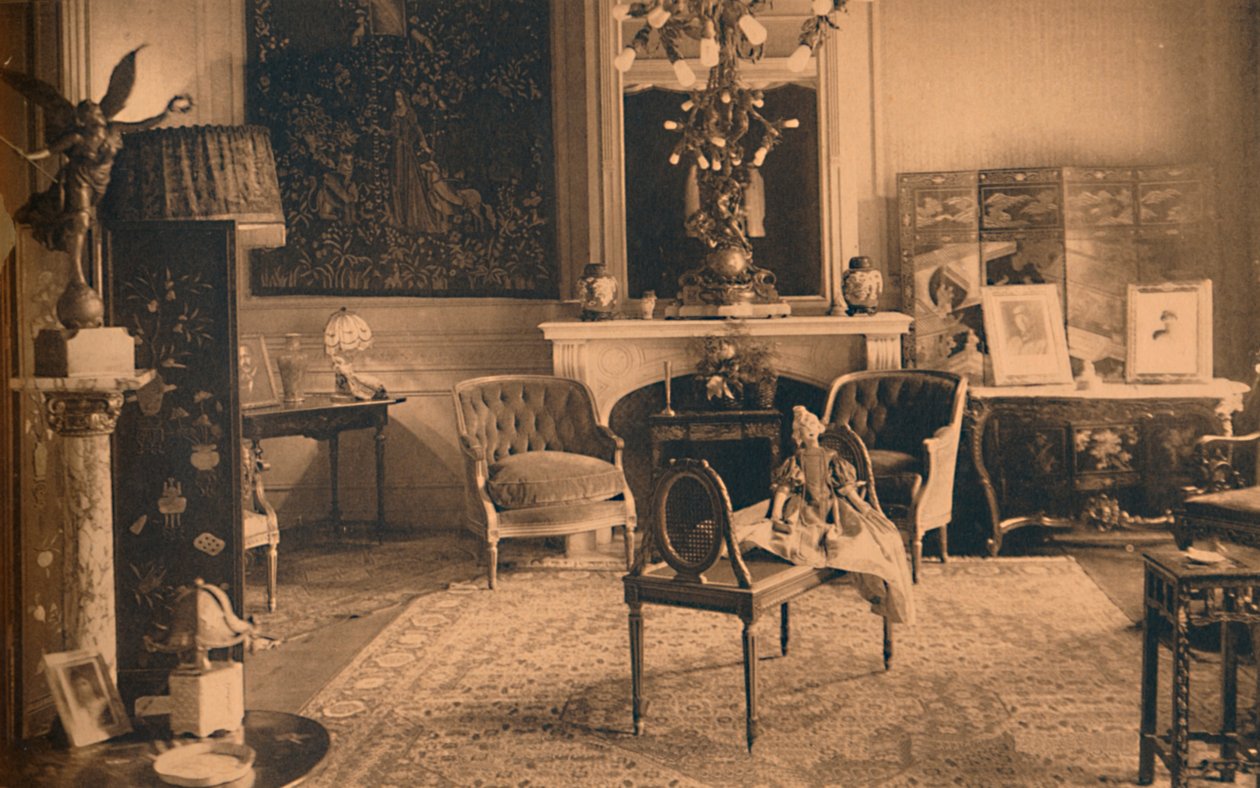 Louis XVI værelse på den cubanske ambassade i Bruxelles, Belgien, 1927. af Unbekannt