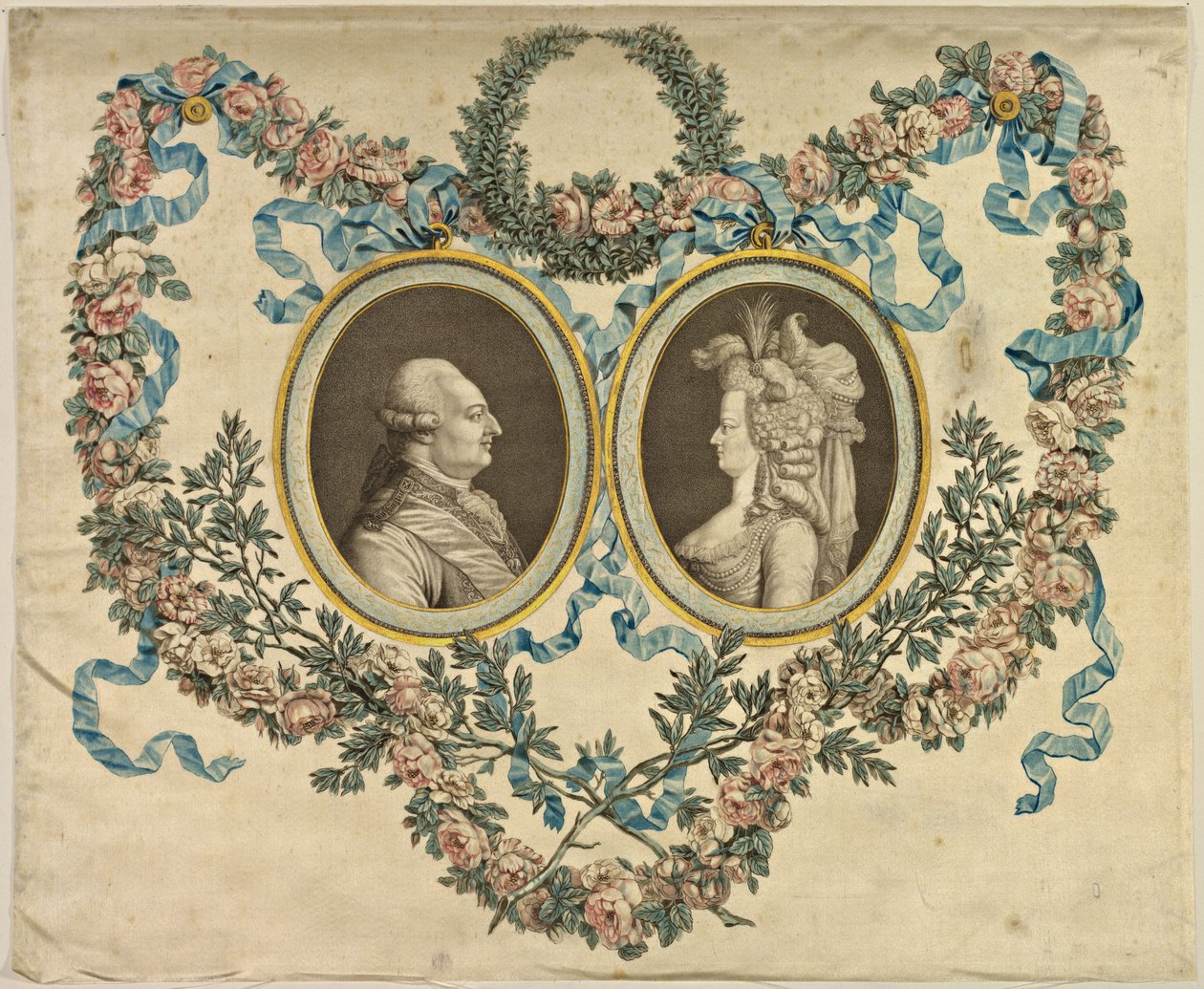 Louis XVI og Marie-Antoinette. af Unbekannt