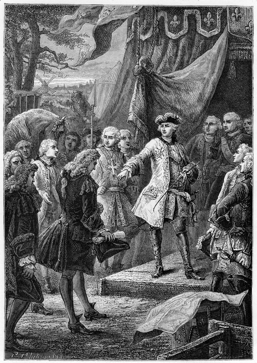 Ludvig XV, konge af Frankrig og Hollands ambassadør, 1800-tallet af Unbekannt