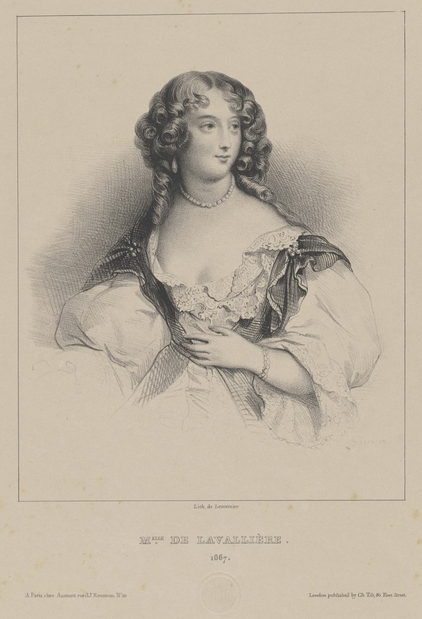 Louise de La Baume Le Blanc, hertuginde af La Vallière 1644-1710, ca 1820. af Unbekannt